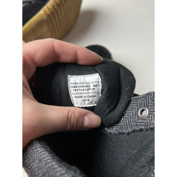 Bass Harlequin Duck Rain Boots Size 9 Black & Gray Women’s - Picture 3 of 8